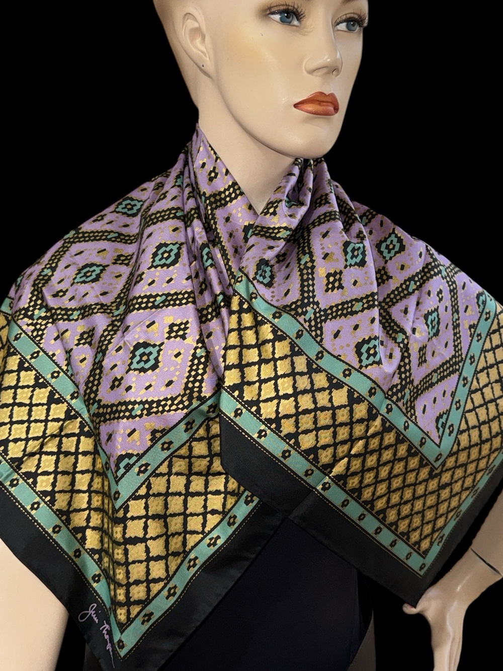 Vintage Jim Thompson Thai Silk Fashion Scarf